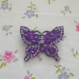 Pretty purple butterfly broache